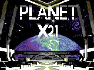 Planet X2 title screen for Commodore 64